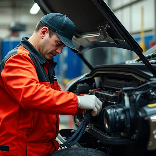 auto technician working