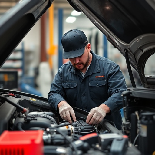 auto technician working