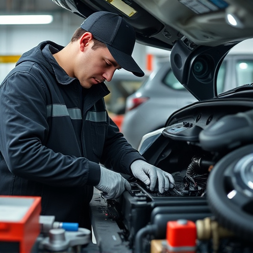 auto technician working