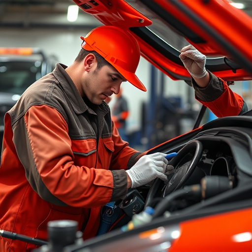 auto technician working