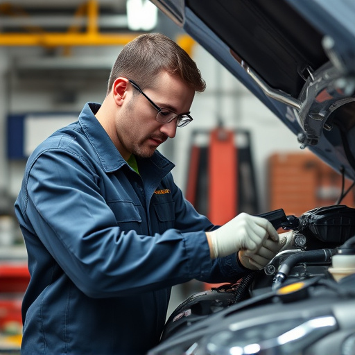auto technician working