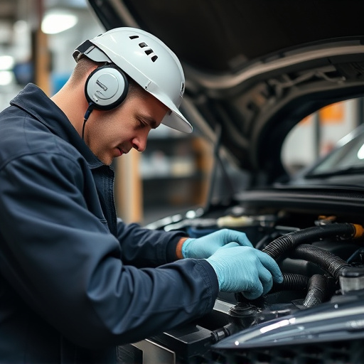 auto technician working