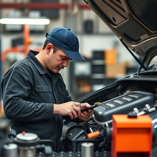 auto technician working