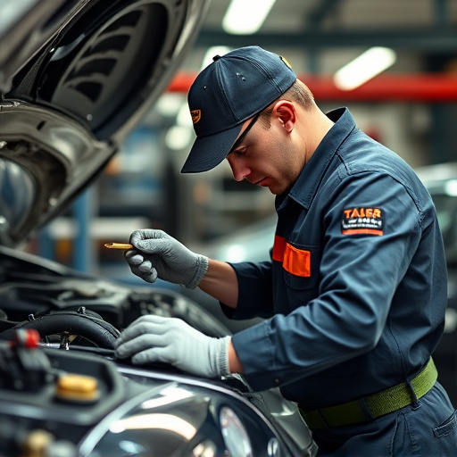 auto technician working