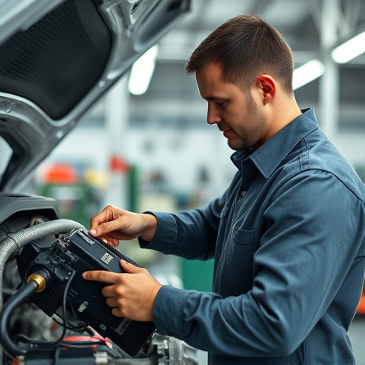 auto technician working