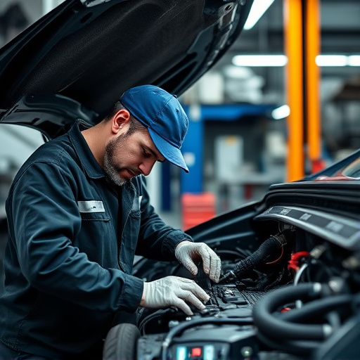 auto technician working