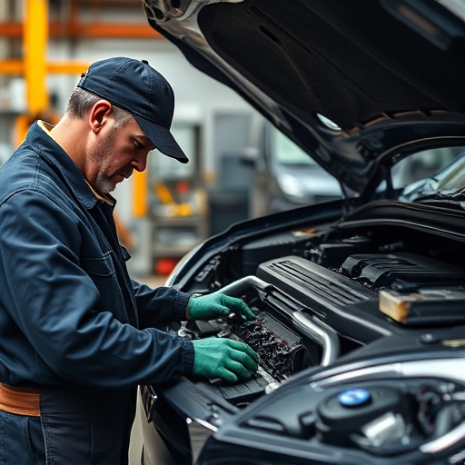 auto technician working