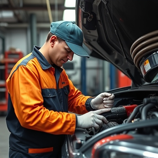 auto technician working
