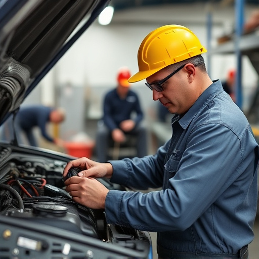 auto technician working