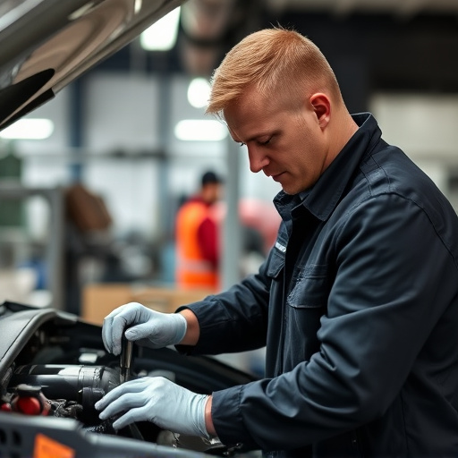 auto technician working