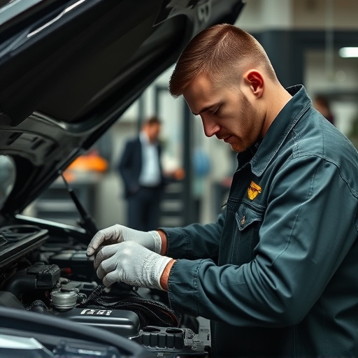 auto technician working