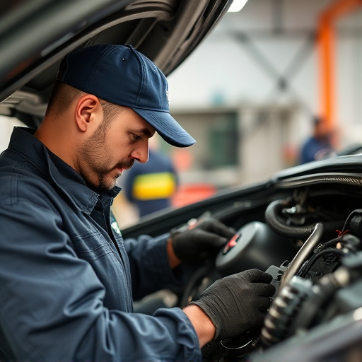 auto technician working