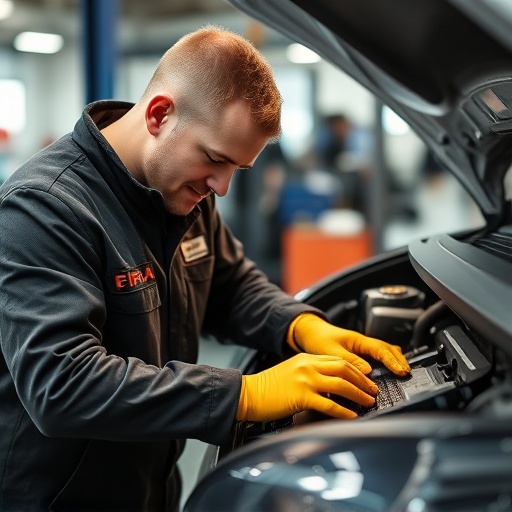 auto technician working