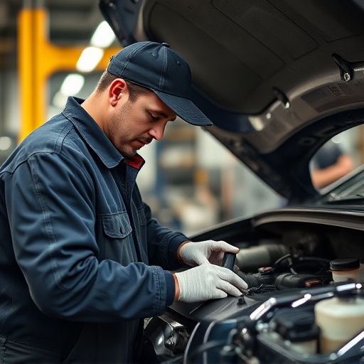 auto technician working