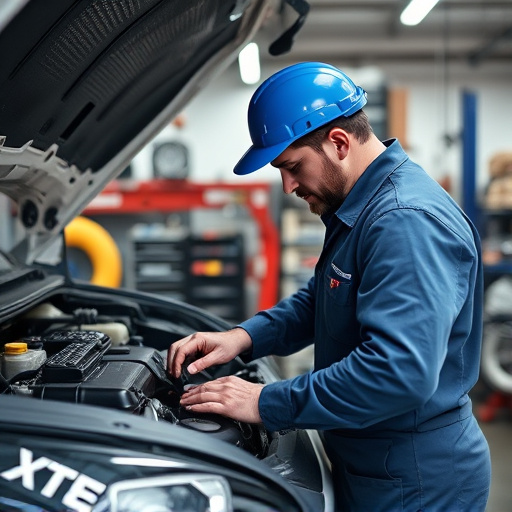 auto technician working