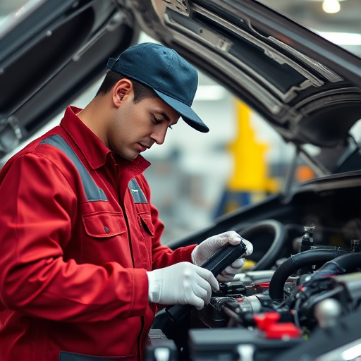 auto technician working