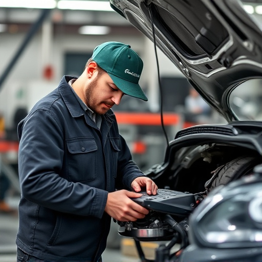 auto technician working