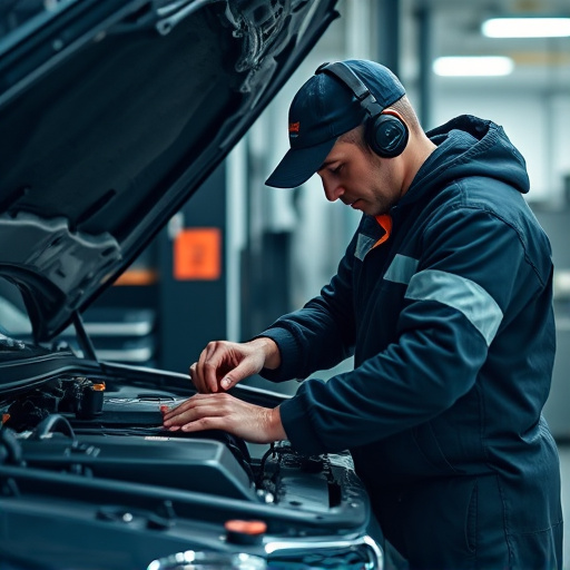 auto technician working