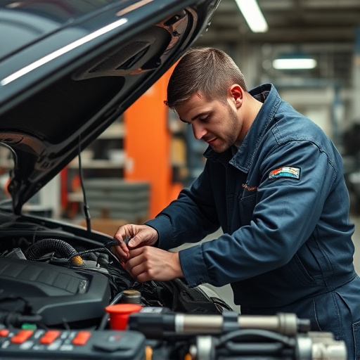 auto technician working