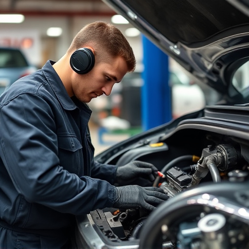 auto technician working