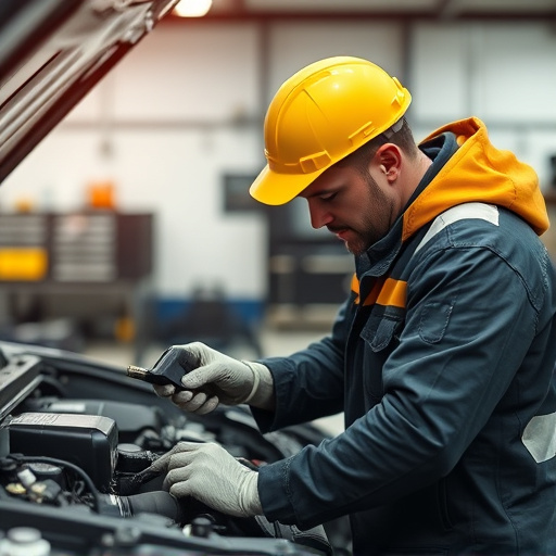 auto technician working