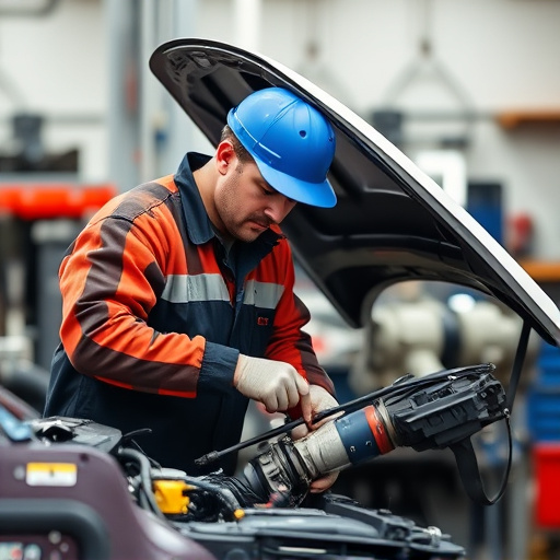 auto technician working