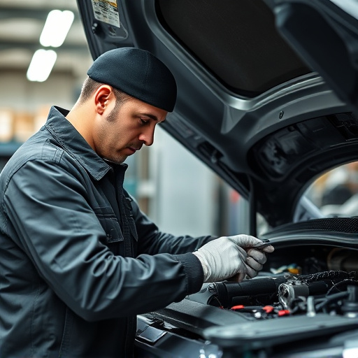 auto technician working