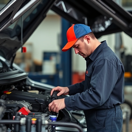 auto technician working