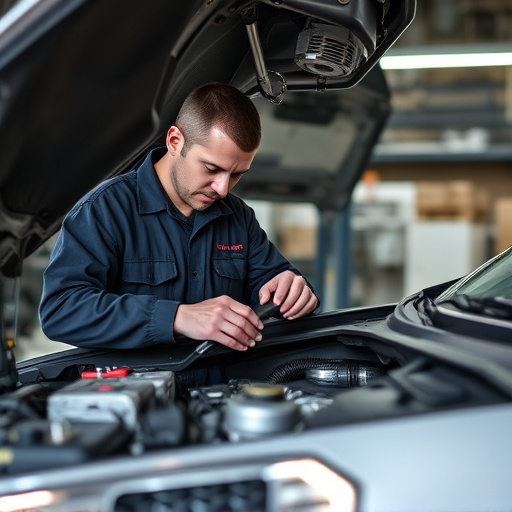 auto technician working