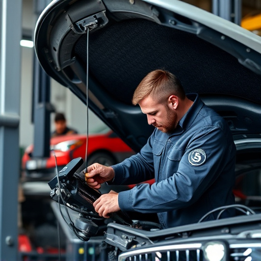 auto technician working
