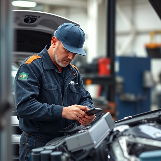 auto technician working