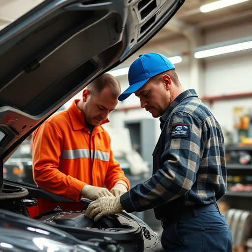 auto technician working