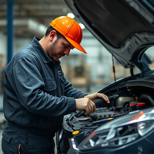 auto technician working