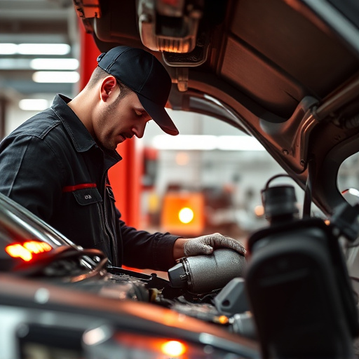 auto technician working