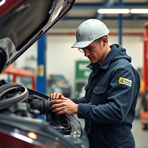 auto technician working