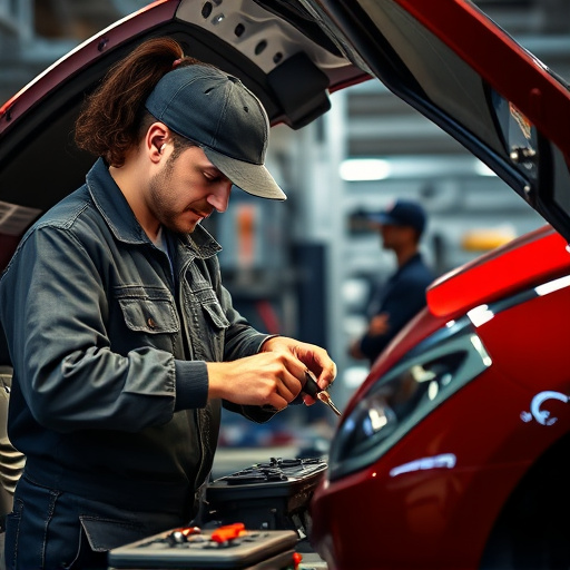 auto technician working