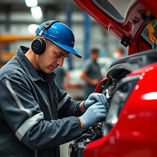 auto technician working