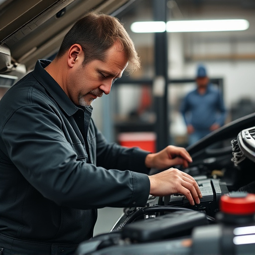 auto technician working