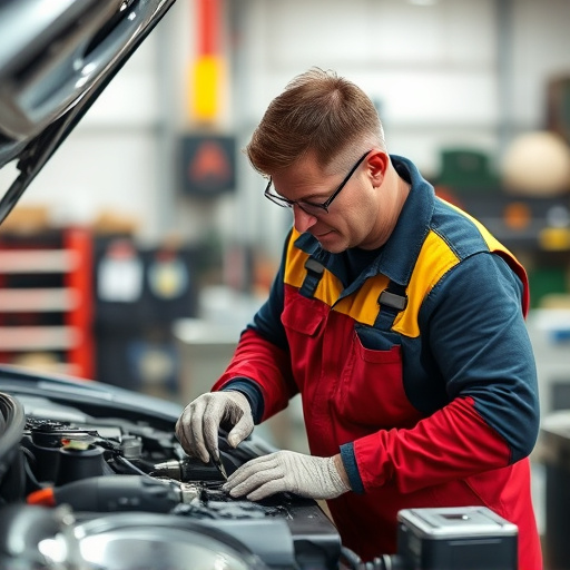 auto technician working