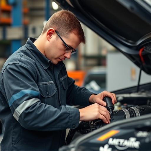 auto technician working