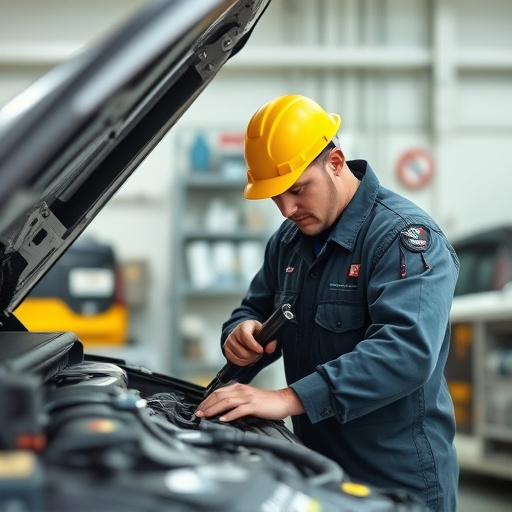 auto technician working