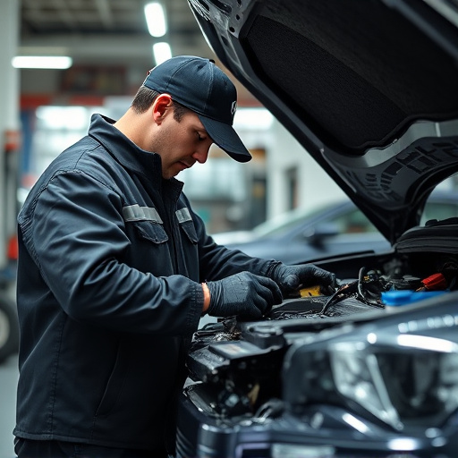 auto technician working