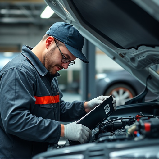 auto technician working