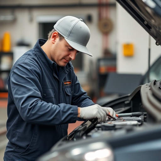 auto technician working