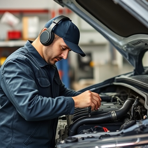 auto technician working