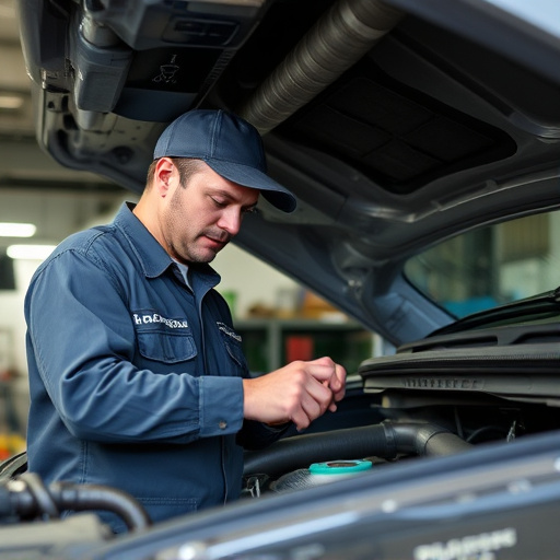 auto technician working