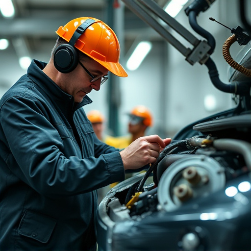 auto technician working