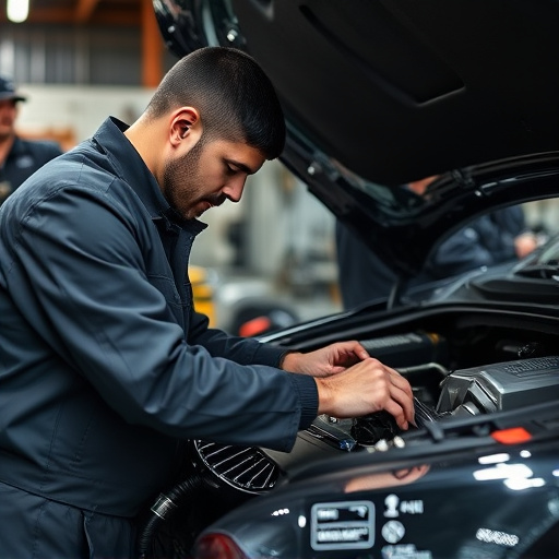 auto technician working