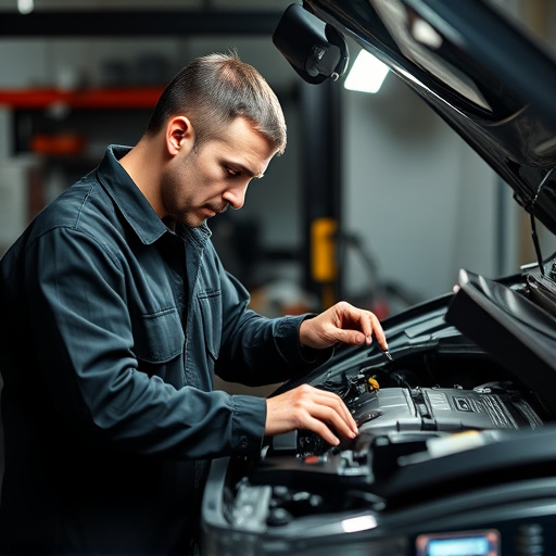 auto technician working