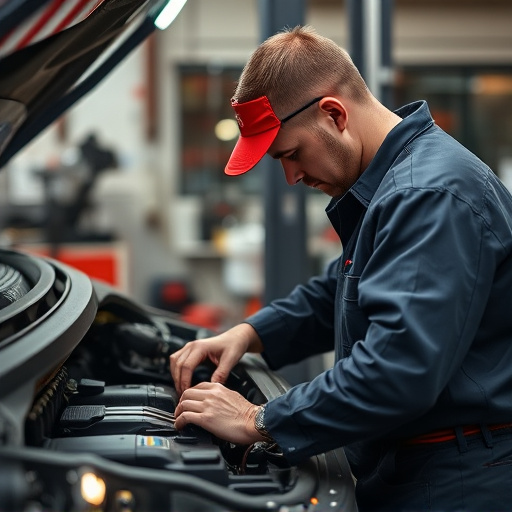 auto technician working